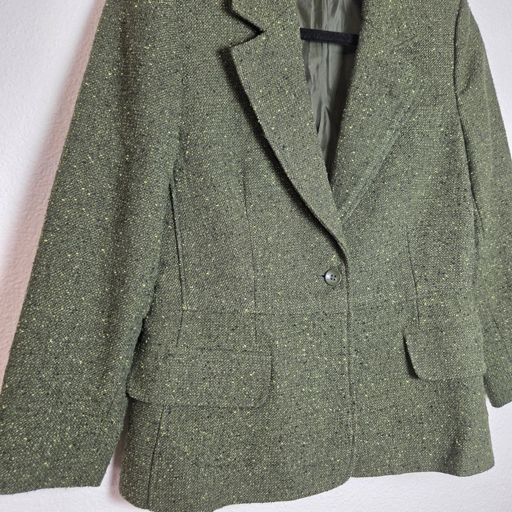 Daisy Fuentes Wool Tweed Blazer 3/4 Sleeve Tailored Workwear Classic Womens 10 - Picture 3 of 8
